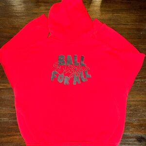 Nike Girls Red Cropped Hoodie Jacket